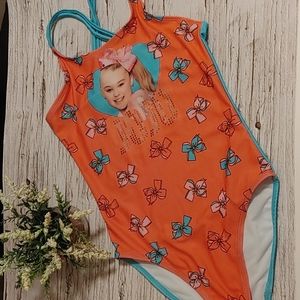 JoJo Siwa one piece orange swimming bathing suit kids size 10